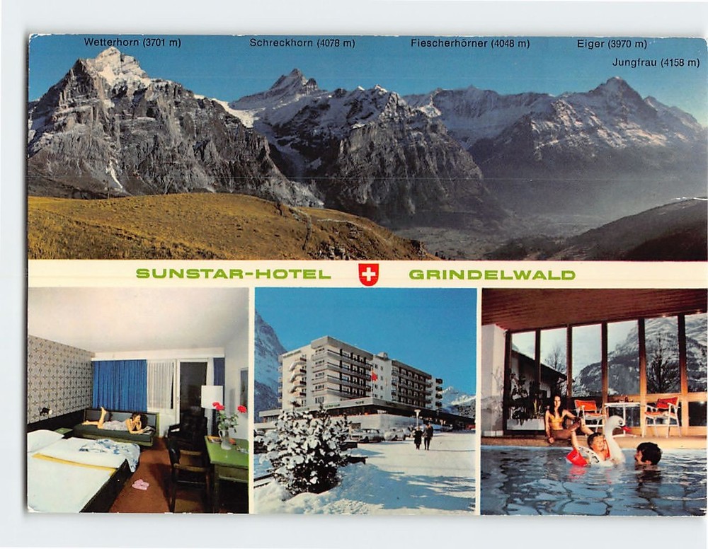 Postcard Sunstar Hotel Grindelwald Switzerland