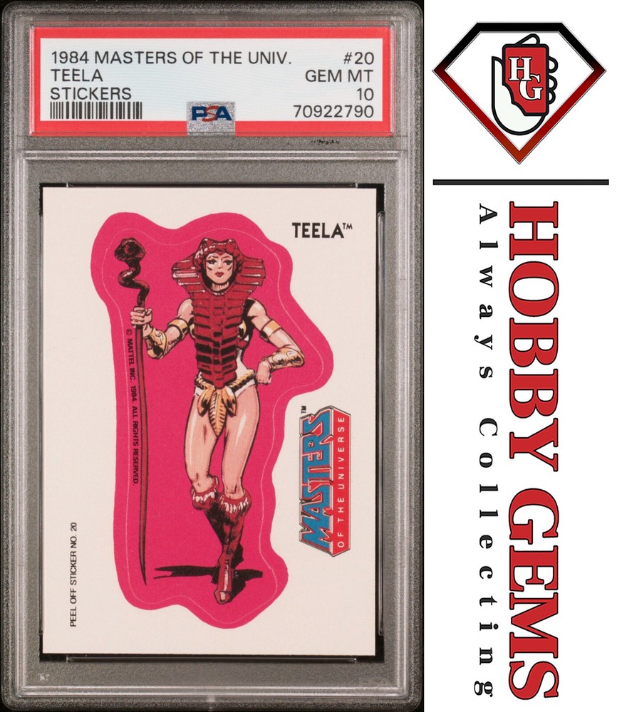 TEELA PSA 10 1984 Masters of the Universe Sticker #20 C4