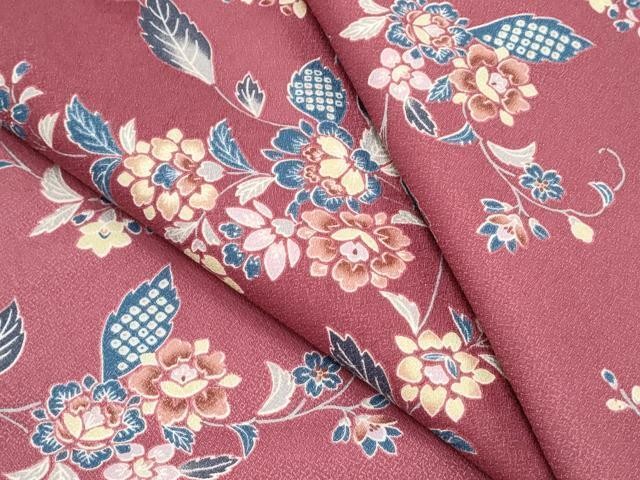 Heiwaya Kimono Washable Small Pattern Flower Unused Used