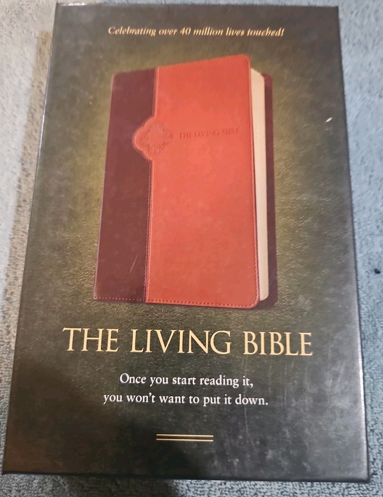 ✝️ The Living Bible, TuTone - Imitation Leather By Tyndale