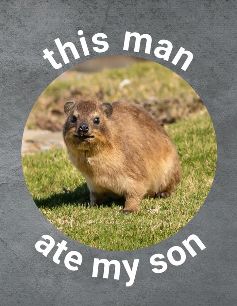 this man ate my son: hyrax: notebook