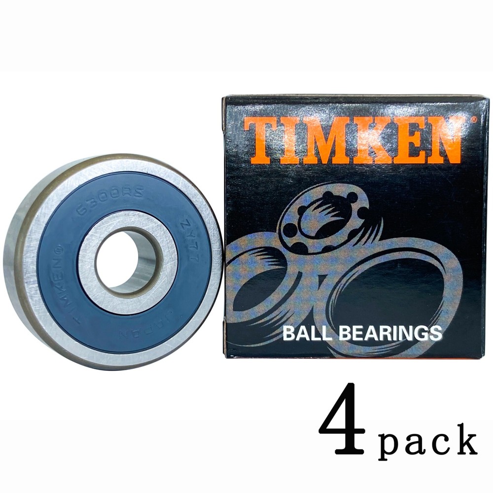 4PCS TIMKEN 6300-2RS 10x35x11mm Double Sealed Japan Ball Bearings