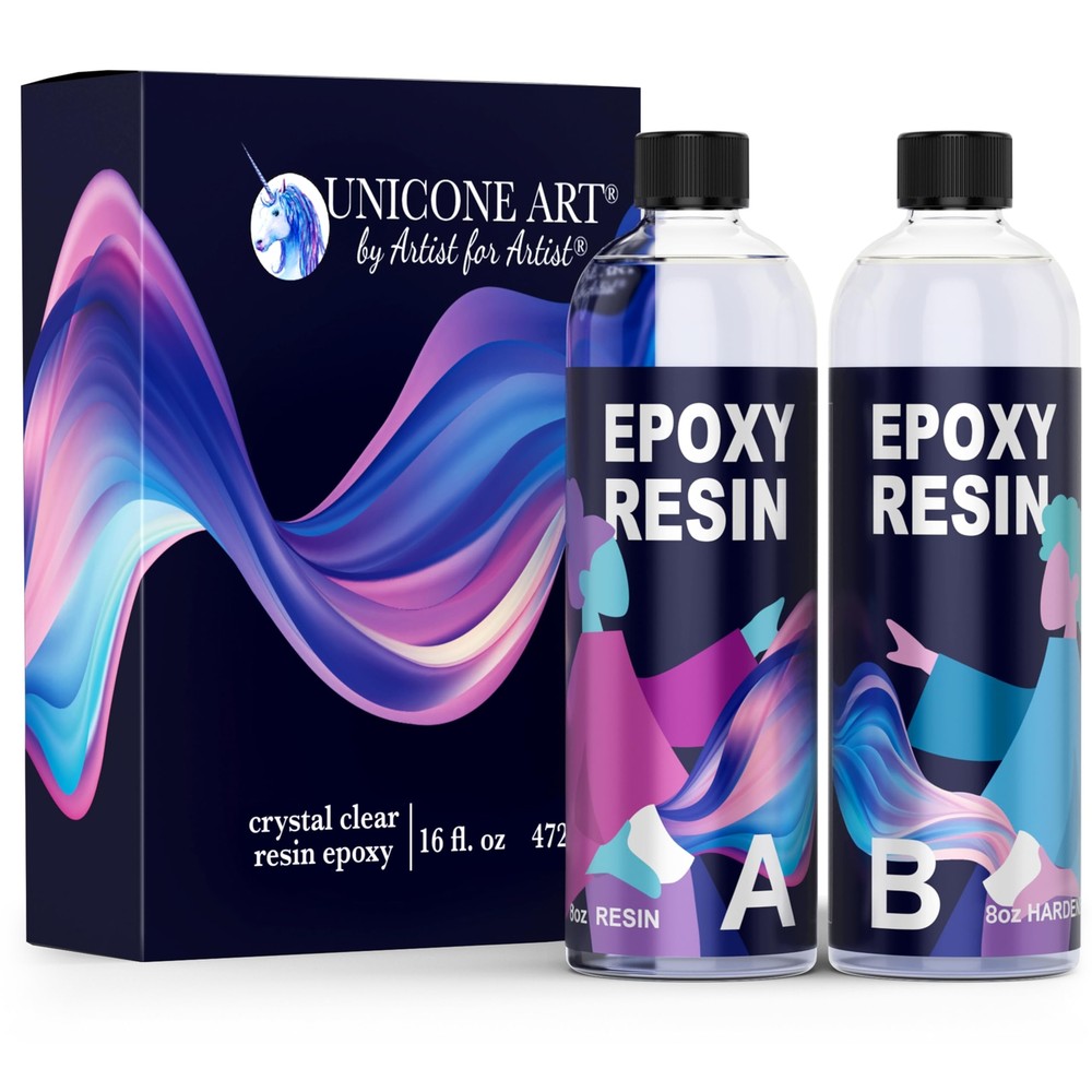 16oz Non-Toxic UV Resistant Epoxy Resin Kit for Crafting