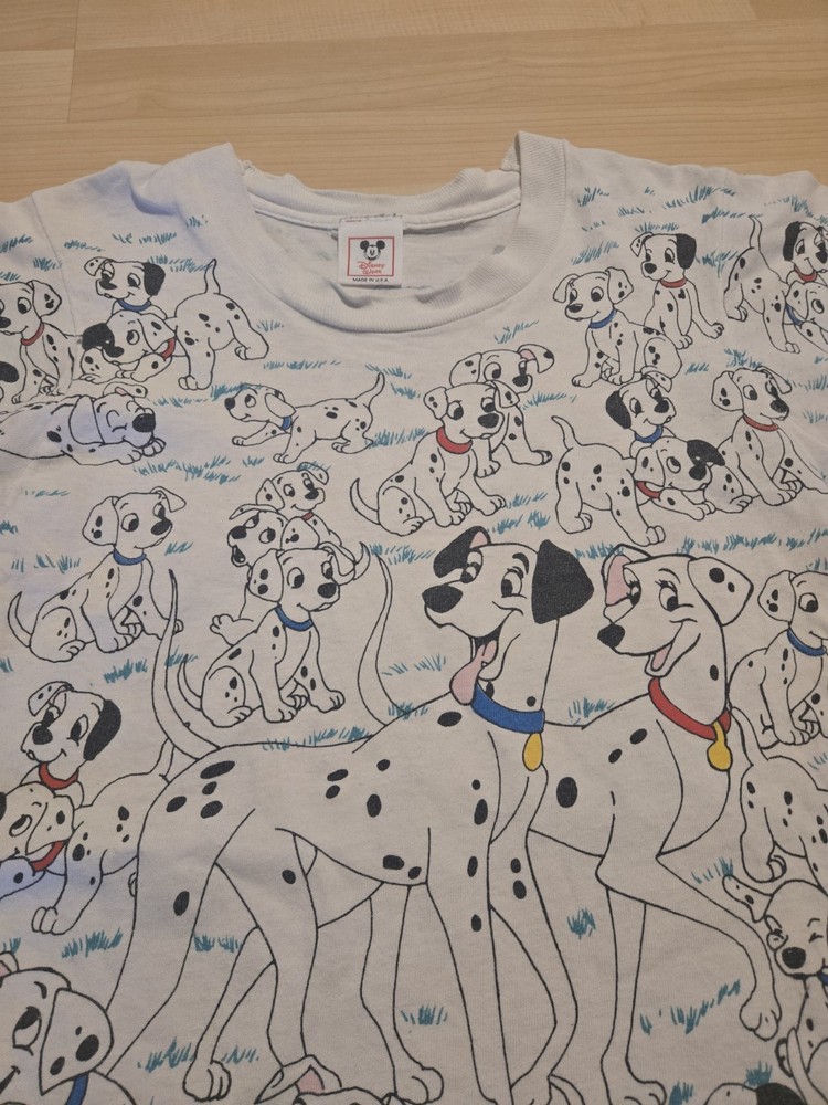 Vintage 90’s Disney Wear 101 Dalmatians Single Stitch White T Shirt Youth Large