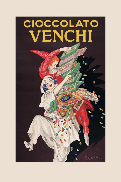 Chocolate Candy Venchi by Cappiello  Vintage Poster Repro FREE SHIP in USA
