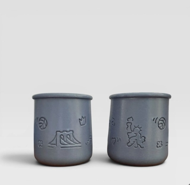 Set of 2 - La Fermiere x Alex Alpert Limited Edition NYC Glazed Yogurt Pots