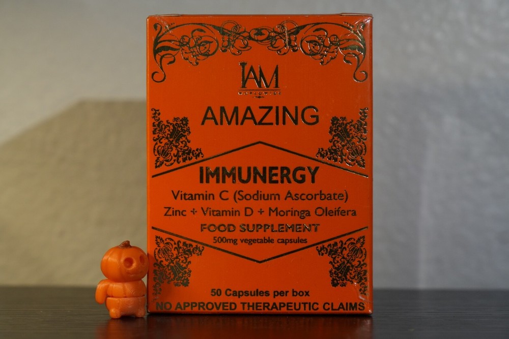 IAM Amazing Immunergy – Vitamin C + Zinc + Vitamin D + Moringa | 50 Veggie Caps