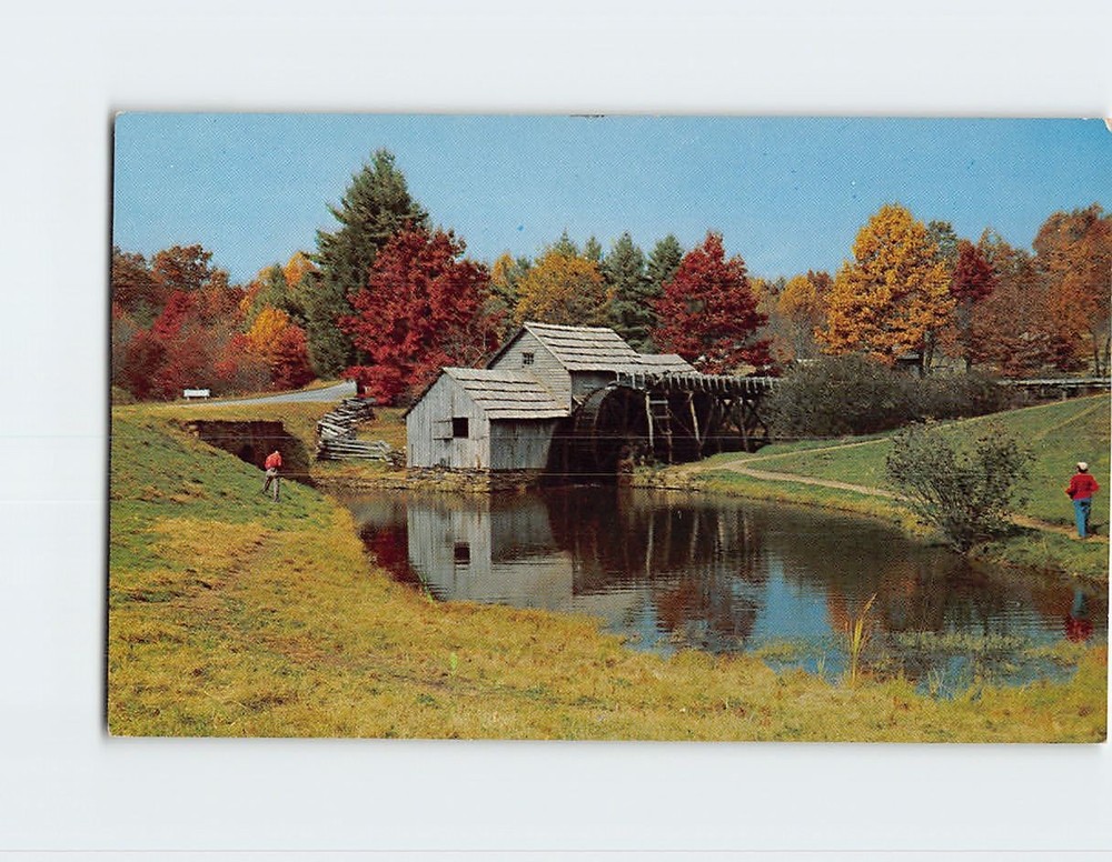 Postcard Mabry Mill Blue Ridge Parkway Meadows of Dan Virginia USA