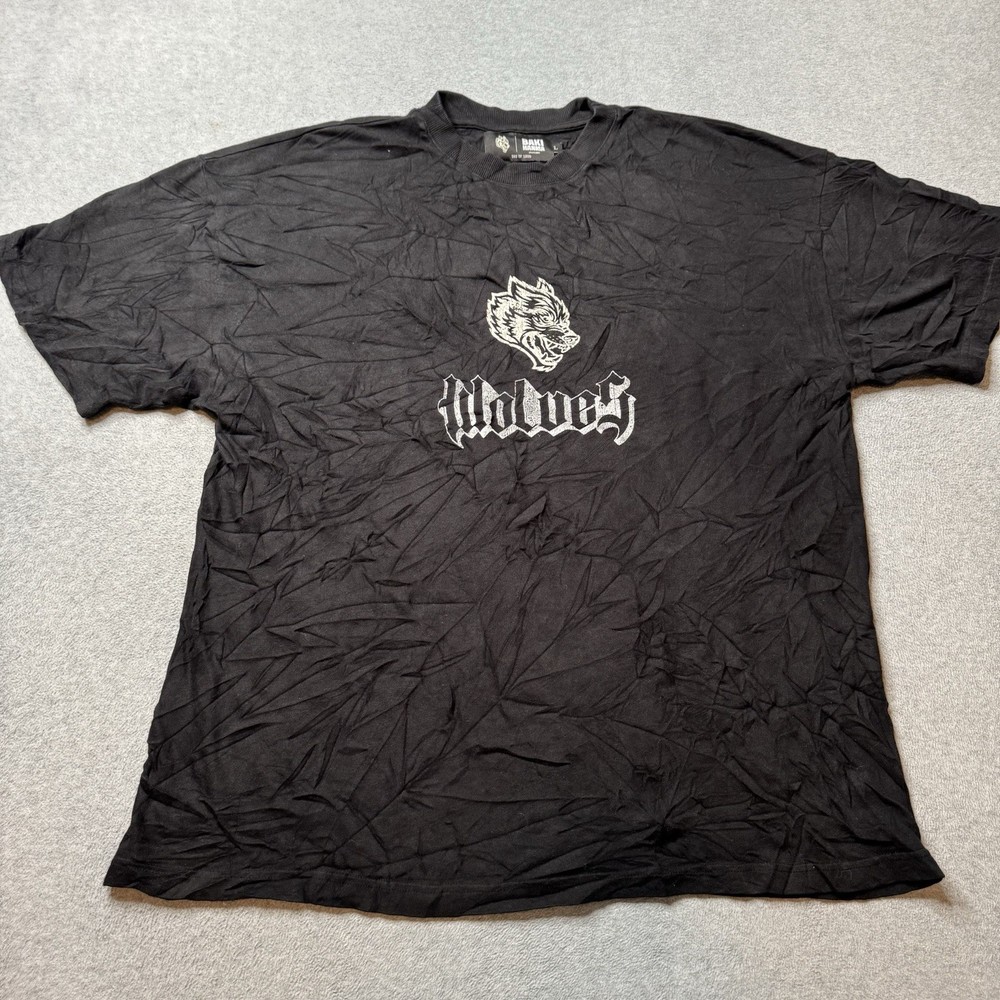 Darc Sport Wolves Baki Hanma T Shirt Mens Large Black Side by Side Graphic Print