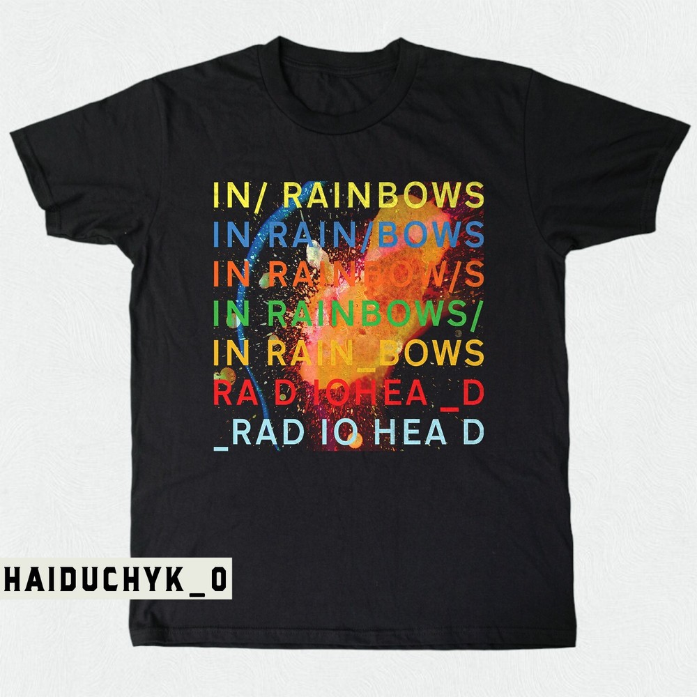 Radiohead In Rainbows Unisex Black T-shirt Size S-5XL
