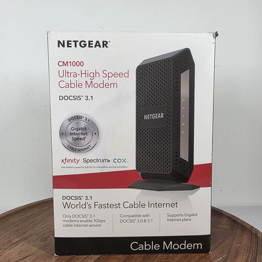 NETGEAR CM1000 Ultra High Speed Cable Modem Docsis 3.1 Open Box READ DESCRIPTION