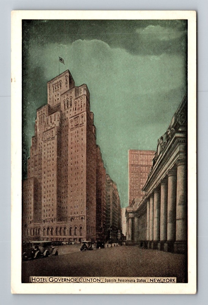 New York City NY, Hotel Governor Clinton, Advertising, Vintage Postcard