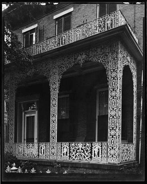 Mobile Alabama McMillan House Joachim St Ironwork 1939 Victorian Porch