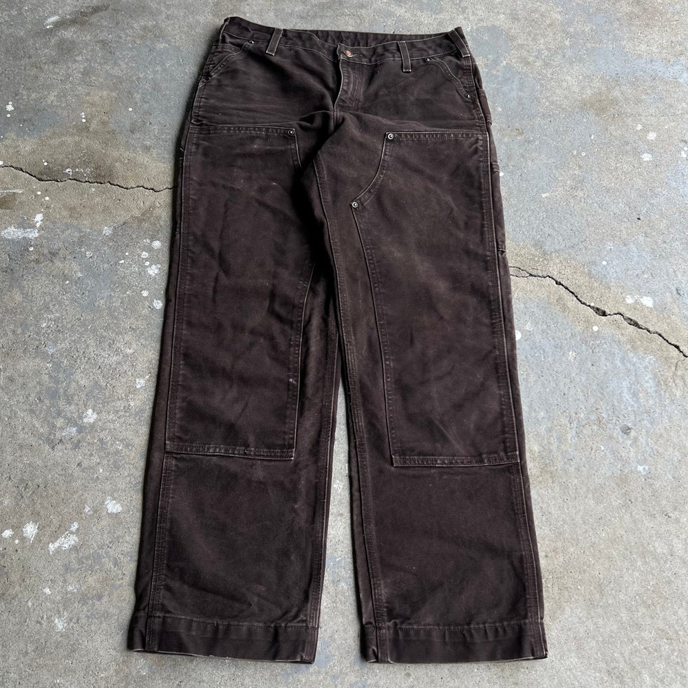 Vintage Carhartt Brown Womens Double Knee Workwear Carpenter Pants