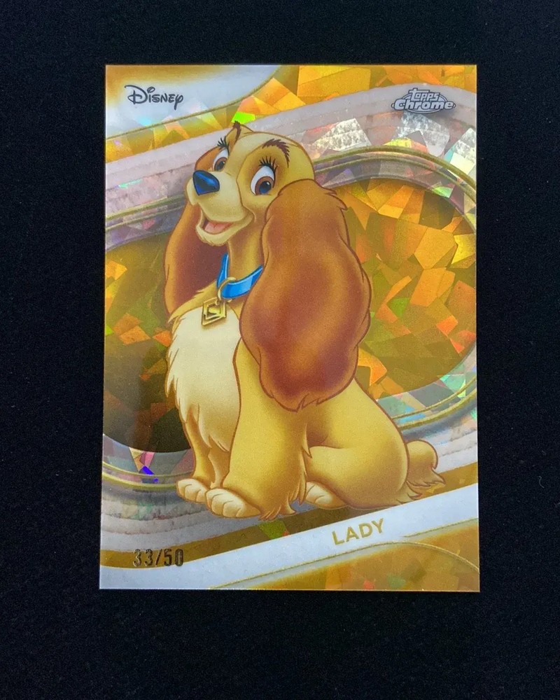 2025 Topps Chrome Disney Sapphire Gold Refractor #70 Lady 33/50 OC53