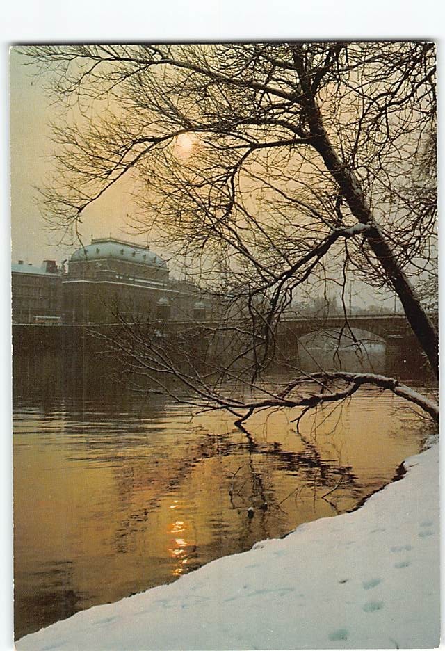 Postcard National Theatre Prague Czech Republic