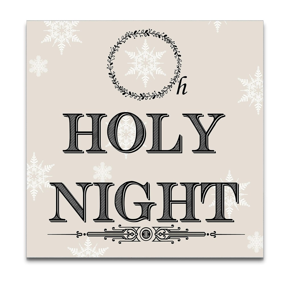 Oh Holy Night 10x10 Gallery Wrapped Canvas Wall Art
