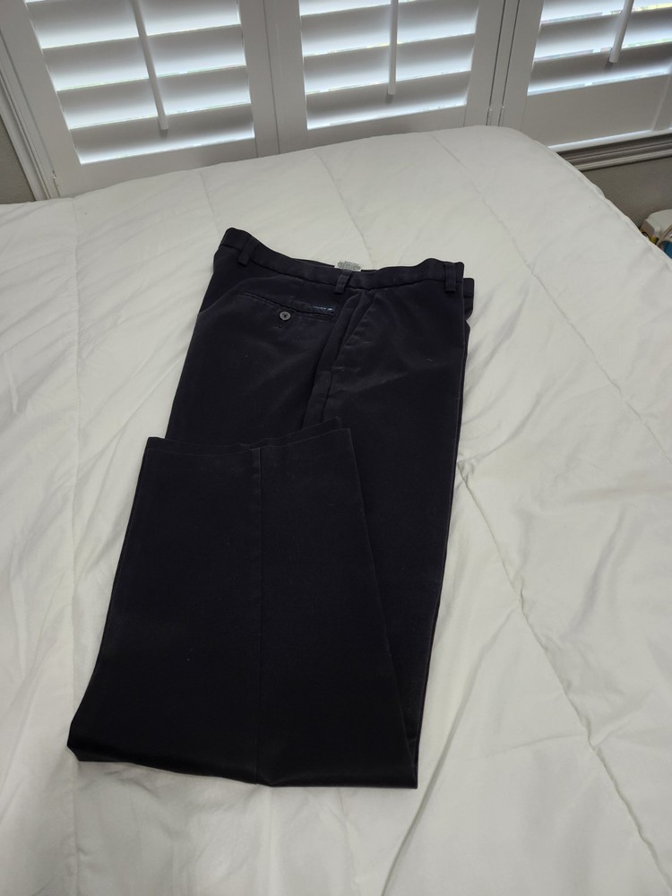 Dockers Men's Casual Pants Navy Black 36x30 Cotton Twill Regular Straight Leg