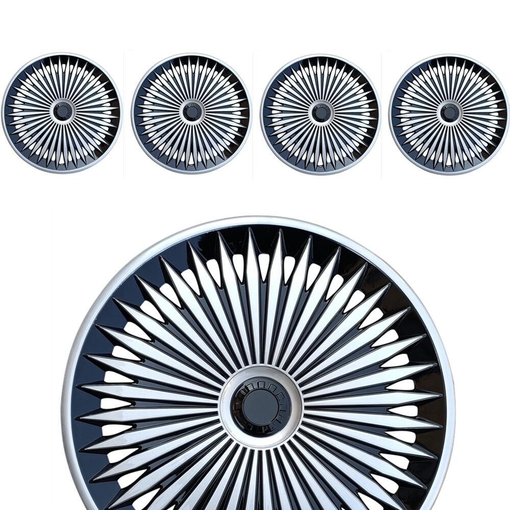 Premium Universal 17-Inch Snap-On Wheel Covers - Glossy Finish (Set of 4)