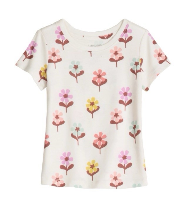 Girls Jumping Beans® Short Sleeve Flower Tee Size 8