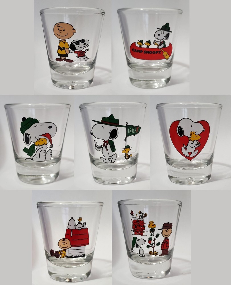 Charlie Brown Snoopy Shot Glasses Set - Mix & Match Styles - Bulk Discounts Available