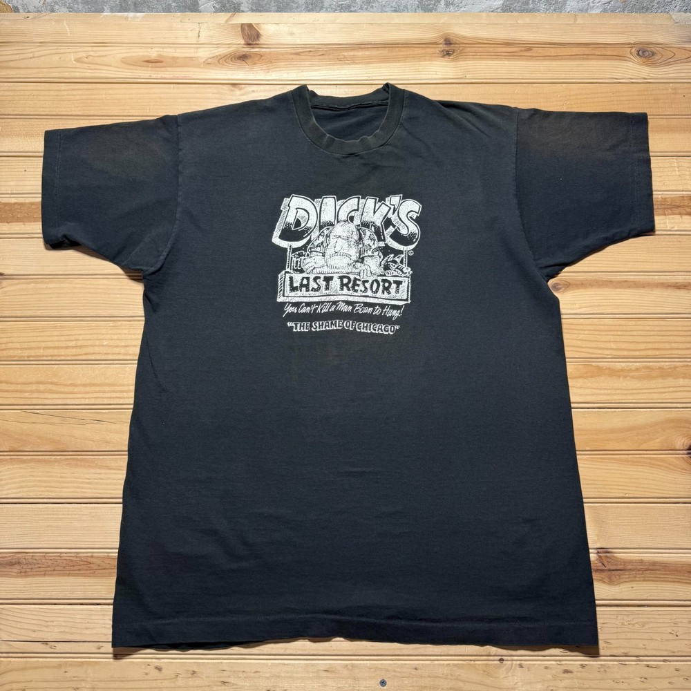 Vintage 90s Dick's Last Resort The Shame of Chicago Graphic T-Shirt - Size XL