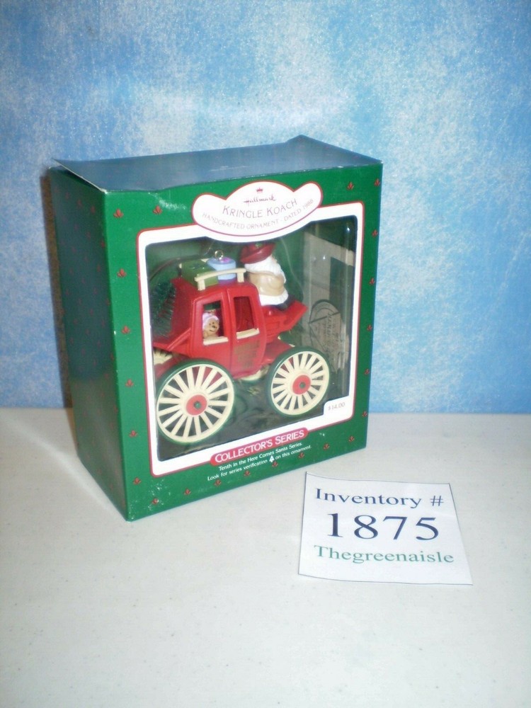 NEW 1988 Hallmark Keepsake Christmas Ornament Kringle Koach Collector's Series