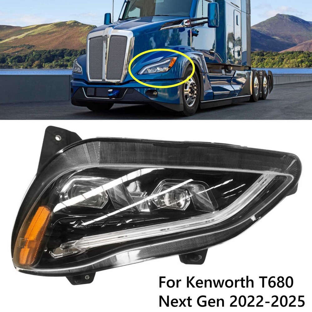 2022-2025 Kenworth T680 Next Gen LED Headlight Assembly - Left Driver Side  