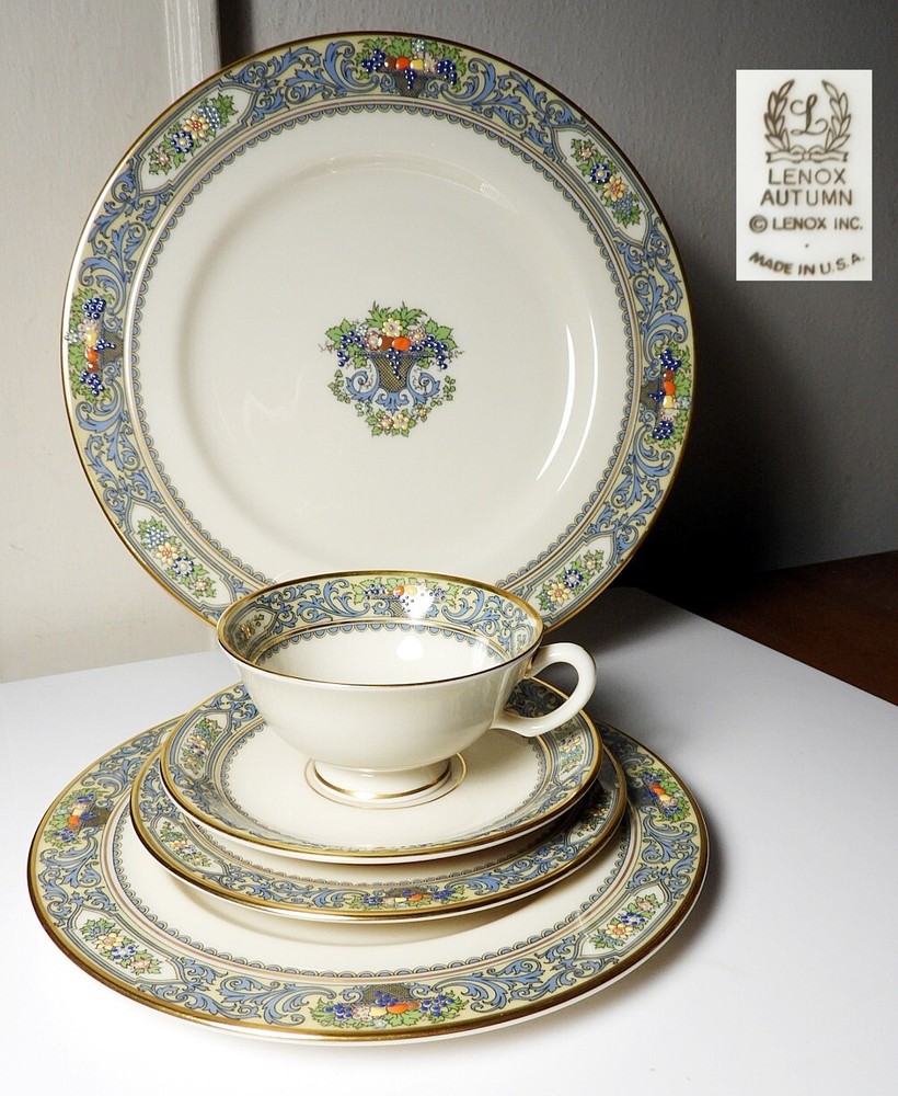 Lenox AUTUMN 5 Piece Place Setting(s) 1st Quality, EXC!!