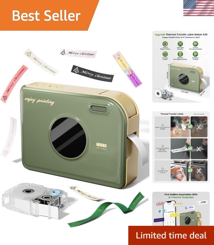 Bluetooth Thermal Label Printer A30 Wireless Portable Compact Design