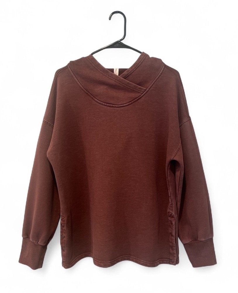Daily Practice Anthropologie Burgundy Hoodie Size Medium
