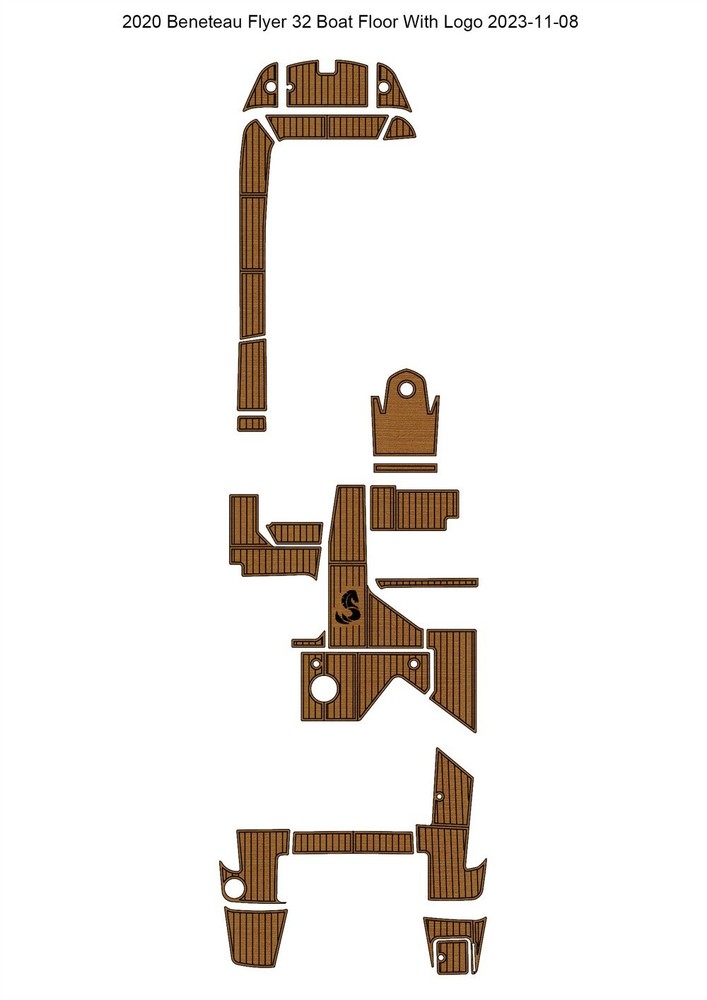 2020 Beneteau Flyer 32 Swim Platform Cockpit Pads Boat EVA Foam Teak Flooring