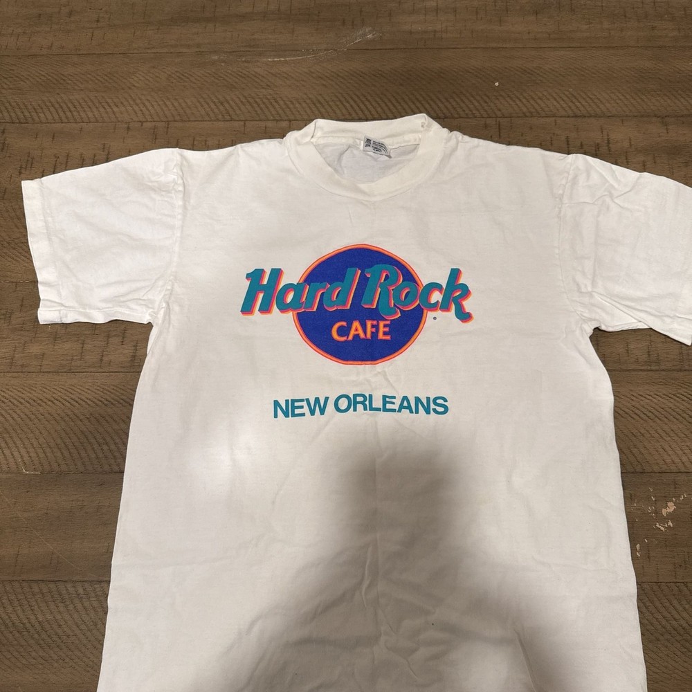 Vintage Hard Rock Cafe New Orleans T-Shirt White Single Stitch