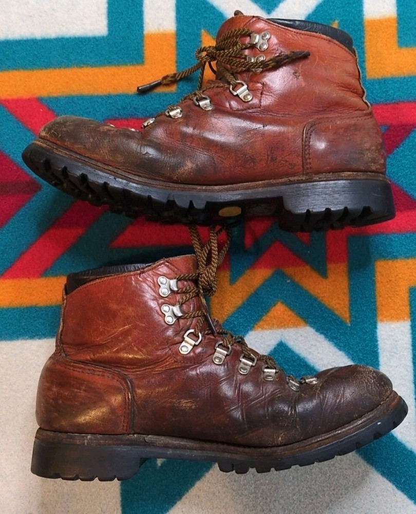 Vintage Red Wing Irish Setter Leather Work Boots USA Made Size 11.5 D Model 19389
