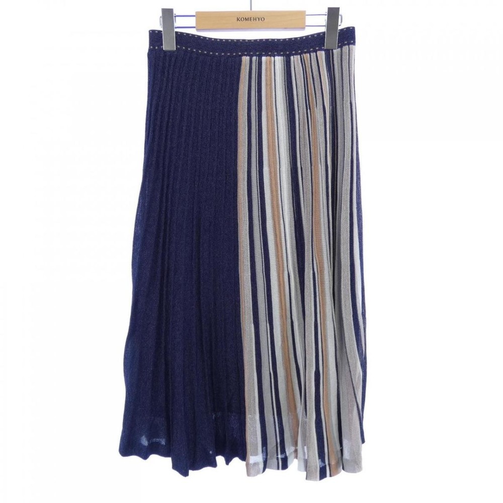 Brahmin Navy Sequin Skirt Size 38 Used Metallic Tulle Elegant Fashion