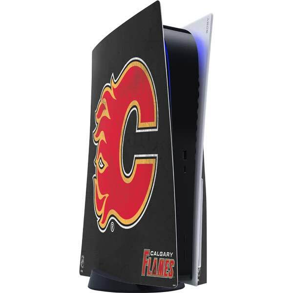 NHL Calgary Flames PS5 Console Skin - Calgary Flames Distressed