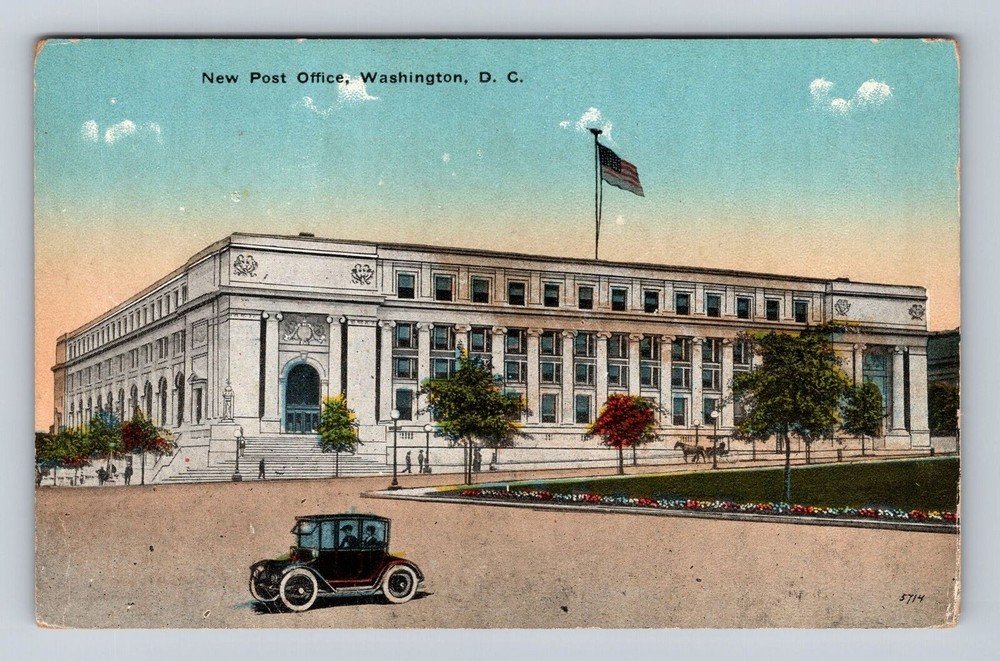 Washington DC- New United States Post Office, Antique, Vintagecard