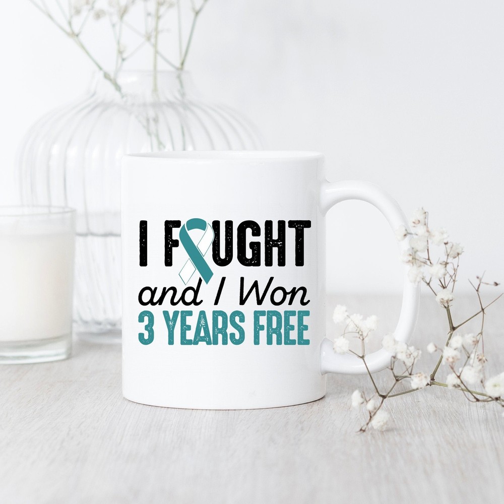 Cervical Cancerversary 3 Years Free Mug Cervical Cancer Survivor Cervical