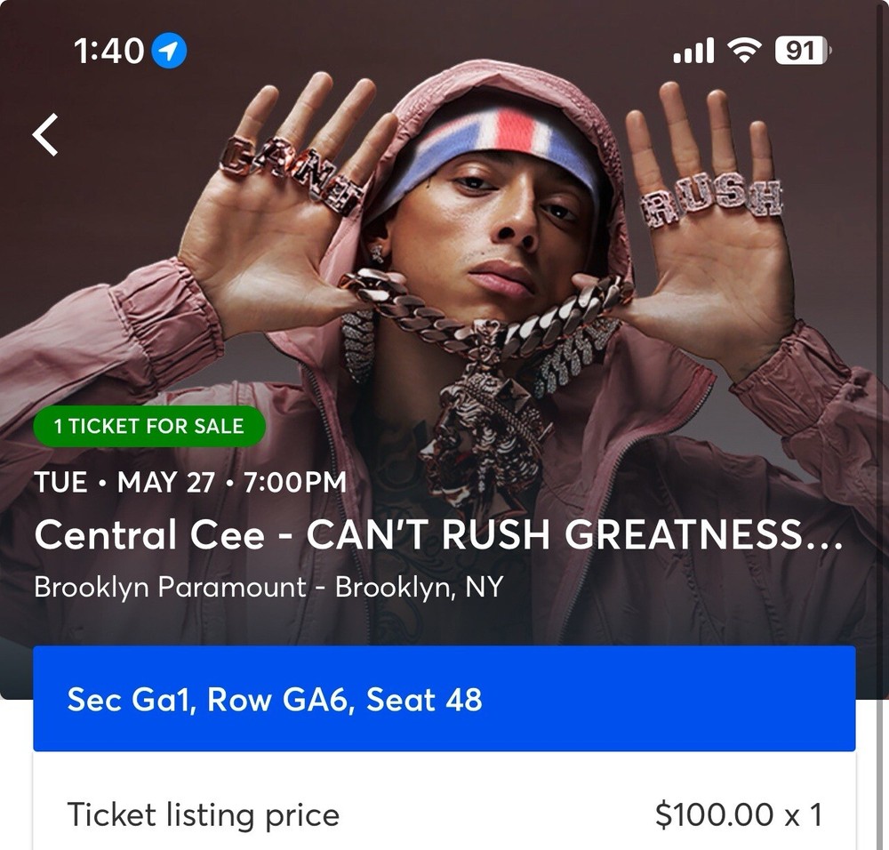 CENTRAL CEE - CANT RUSH GREATNESS TOUR