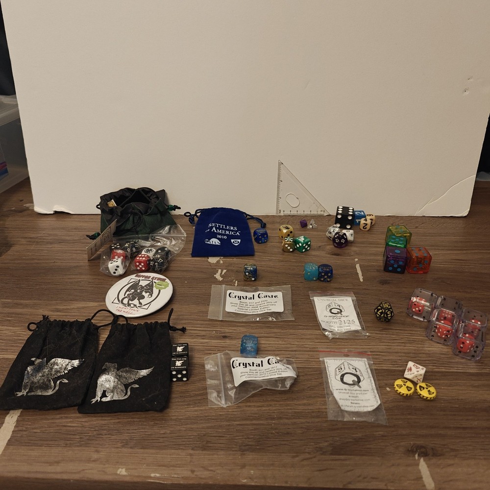Random Gen Con Dice - Rappan Athuk Dice, Crystal Caste Dice, Unusual Dice, Extra