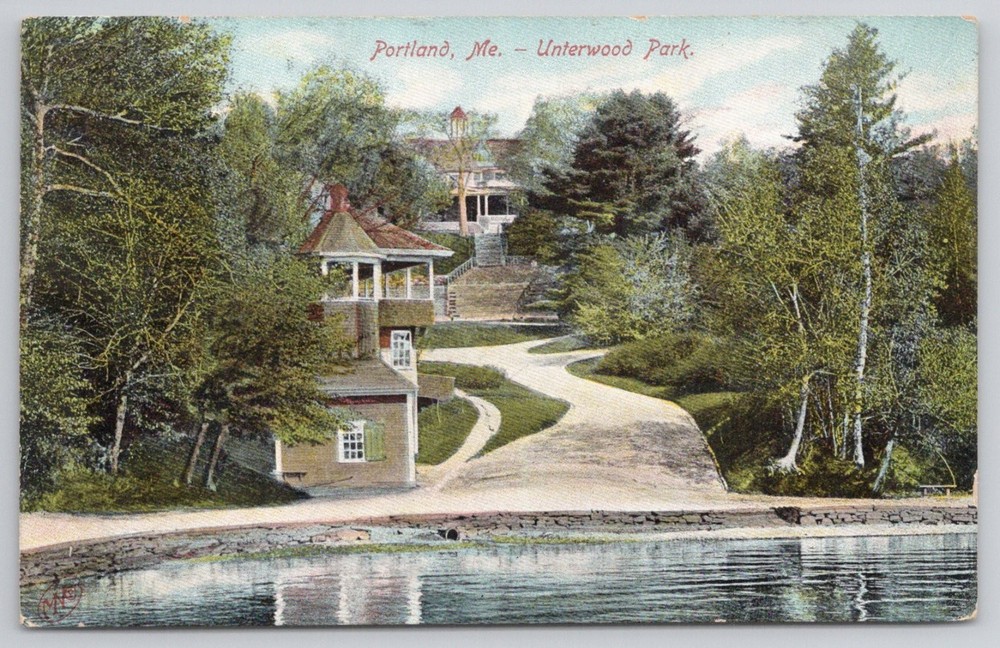 Portland, Maine Underwood Park Scenic View Vintage Postcard MC Germany