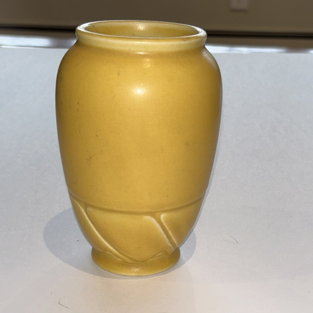 Rookwood Pottery Yellow Matte Unusual Vase # 2283 5 1/2” Vase 1921