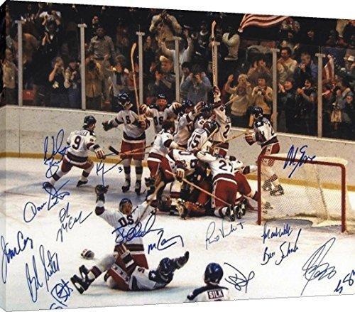 Metal Wall Art: Miracle on Ice 1980 US Olympic Hockey Team Autograph Print