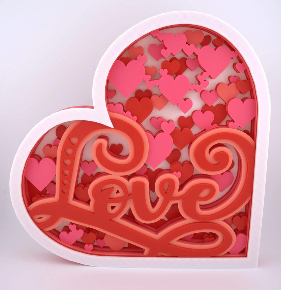 Layered Heart Mandala Wall Art - Valentine's Decor