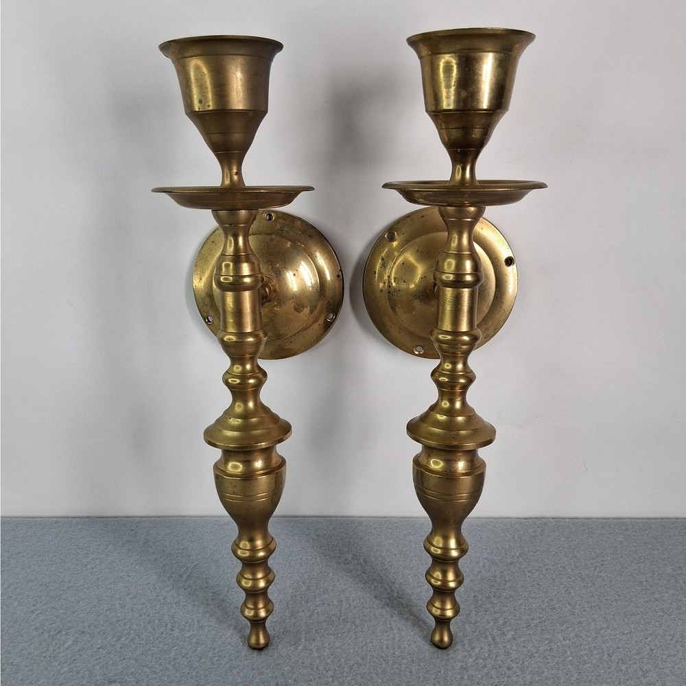 Pair Vintage Brass Plated 11.5