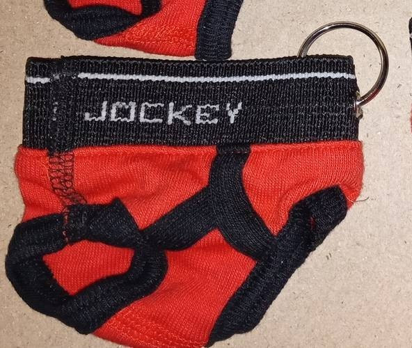 Jockey Promo Rare New Red Briefs Underwear Undies Mini Key Chain Ring Keychain