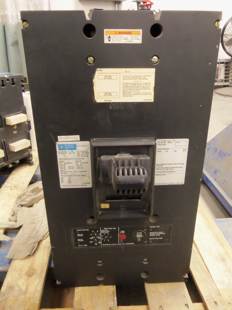 Westinghouse PCCG PCCG33000F 3 Pole 3000 Amp Circuit Breaker LSG GFI PCCG33000