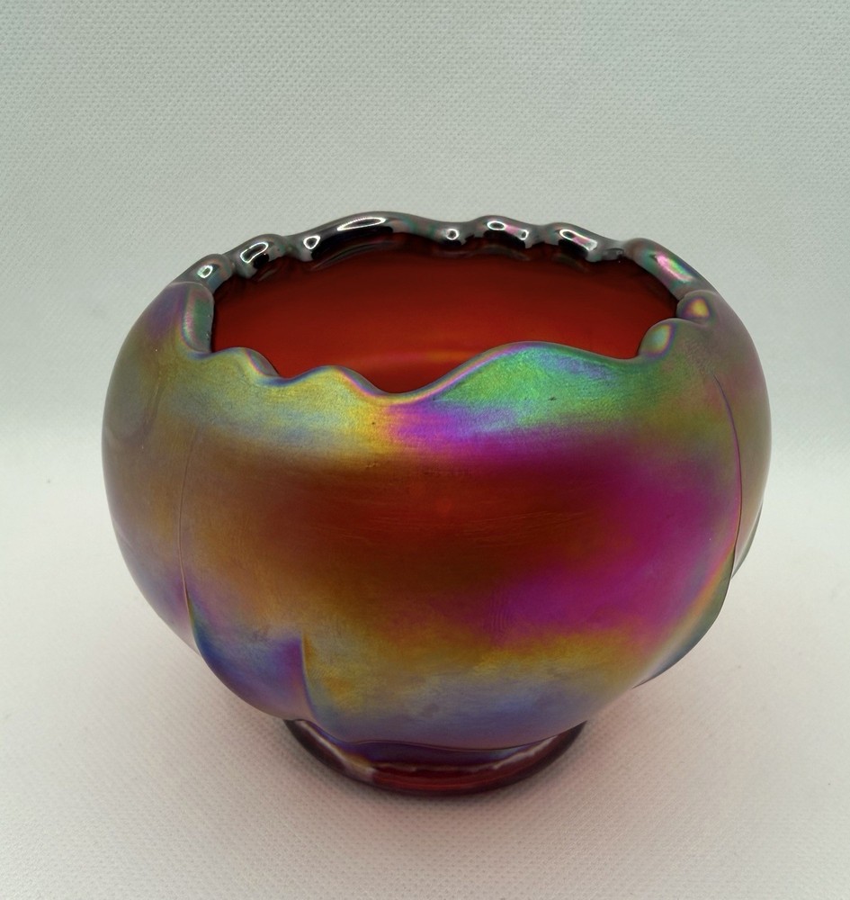 Fenton Carnival Glass Bowl Antique Red