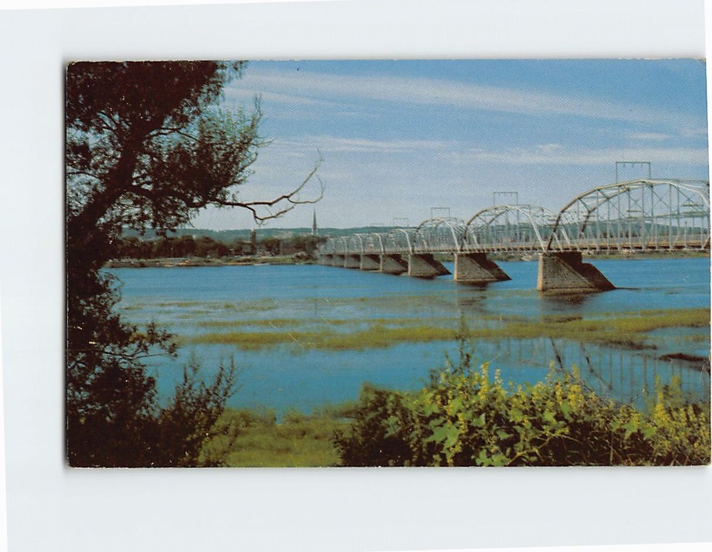 Postcard Bridge on St. John River at Fredericton New Brunswick Canada