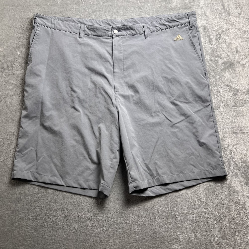 Adidas Shorts Mens 50 Gray Performance Golf Flat Front Lightweight Athletic